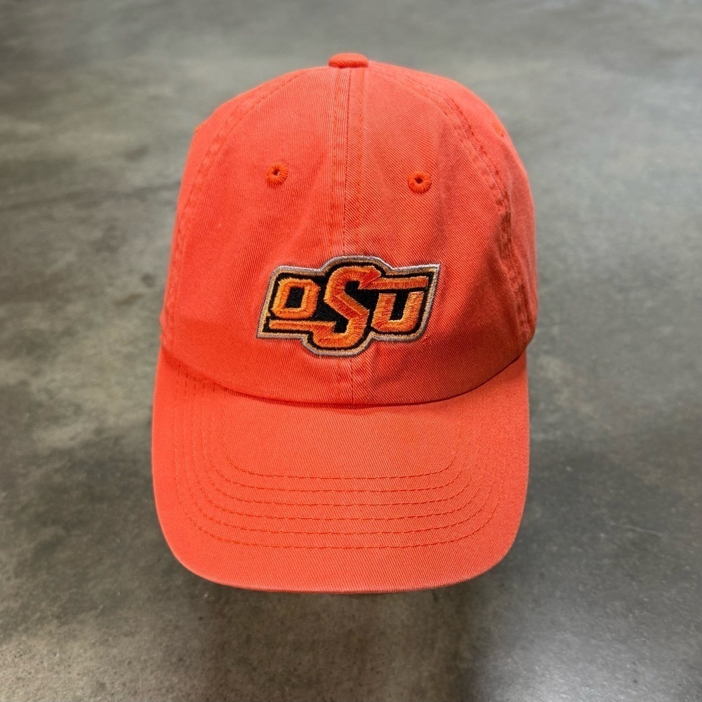 Vintage OSU Oklahoma State Cowboys Orange Hat Cap Embroidered Adjustable NCAA